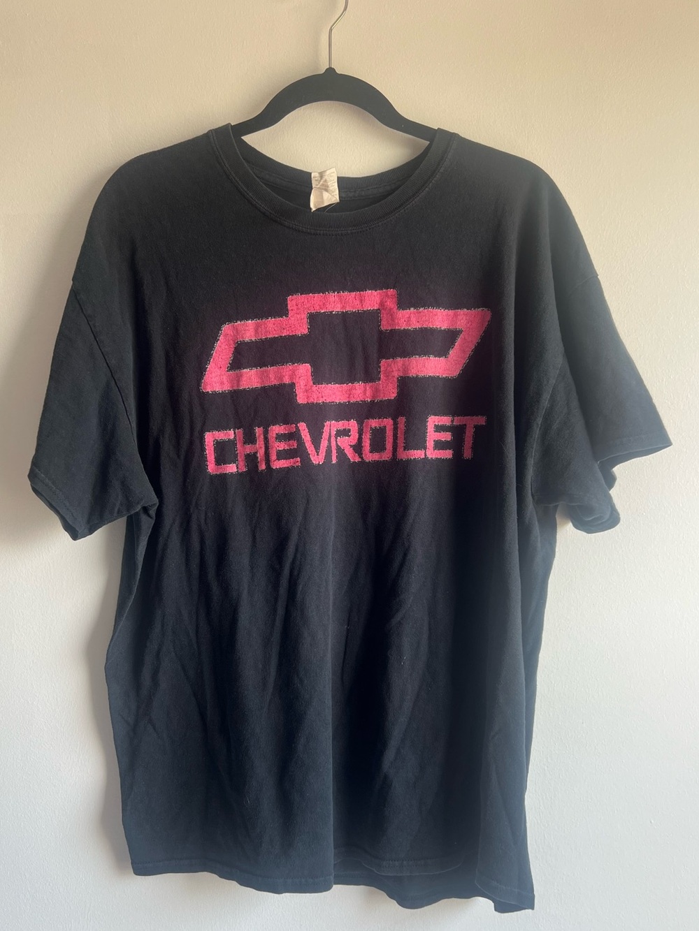 Black Tee with Pink Chevrolet Logo